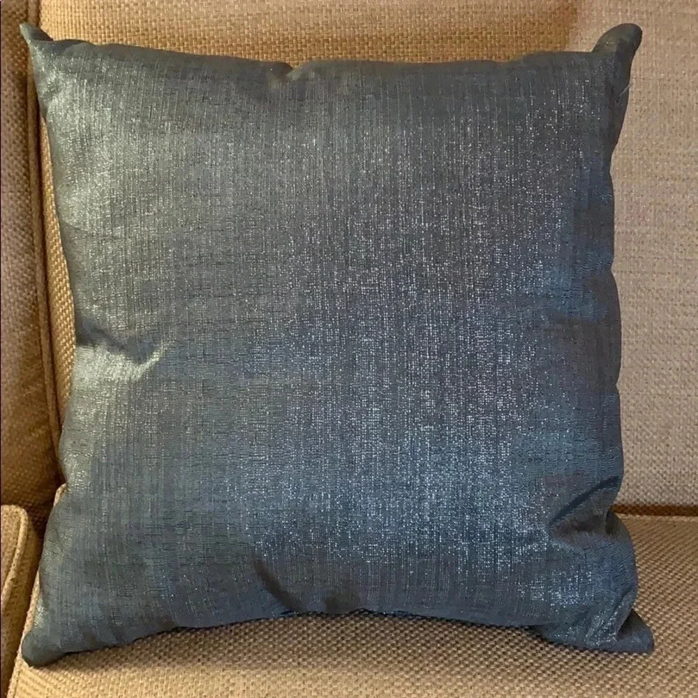 Challis Grey Glitter Square Throw Pillow New